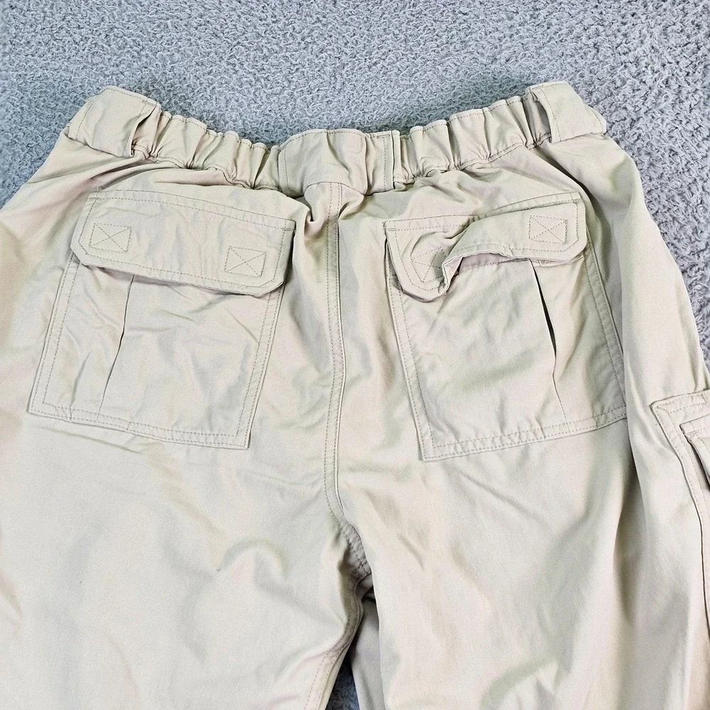 Duluth Trading Co Pants Mens 36x30 Beige Nylon Cargo Elastic Waist Outdoor